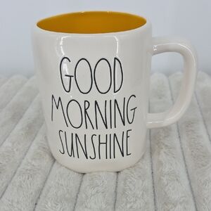 Rae Dunn White Mug with Yellow Interior - Good Morning Sunshine